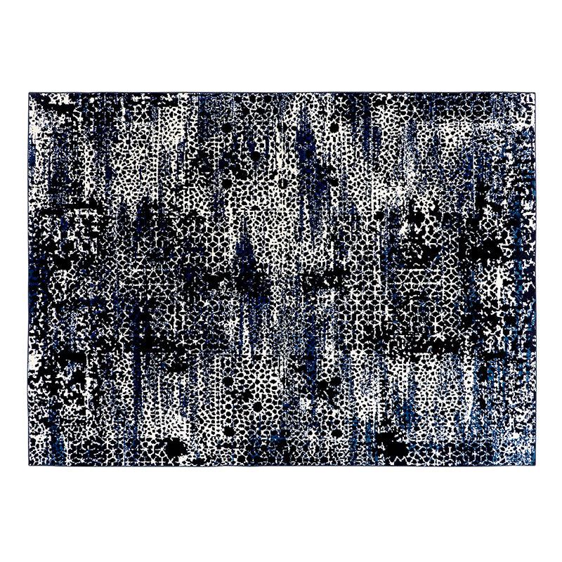 Buy Rieva Anti Skid Rug - Black & Blue Rugs from Vaaree