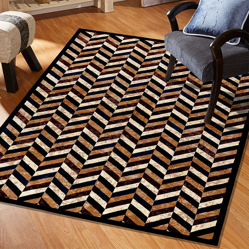 Buy Josette Anti Skid Carpet - Black & Beige Carpet from Vaaree