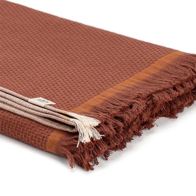 Buy Gamchha Terry Cotton Bath Towel - Brown Bath Towels from Vaaree