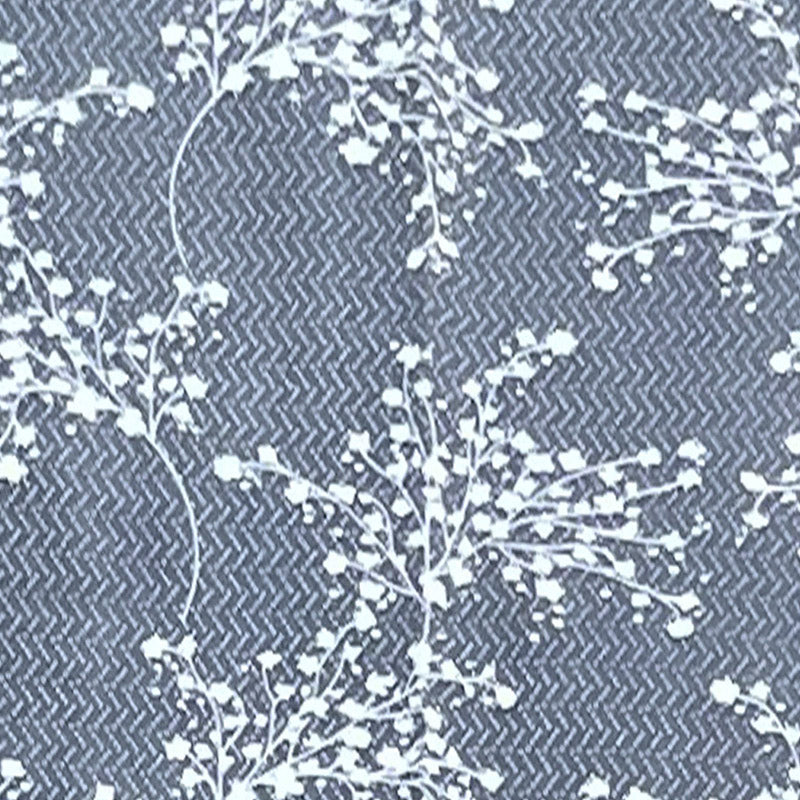 Curtains - Luka Floral Semi Sheer Curtain - Blue