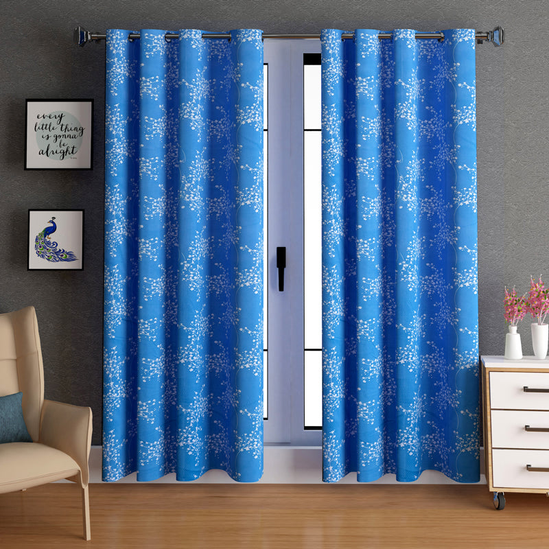 Curtains - Loma Floral Semi Sheer Curtain