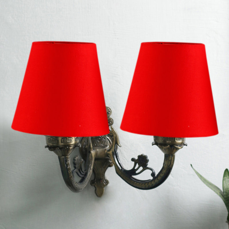 Wall Lamp - Vintage Conical Duo Wall Lamp - Red