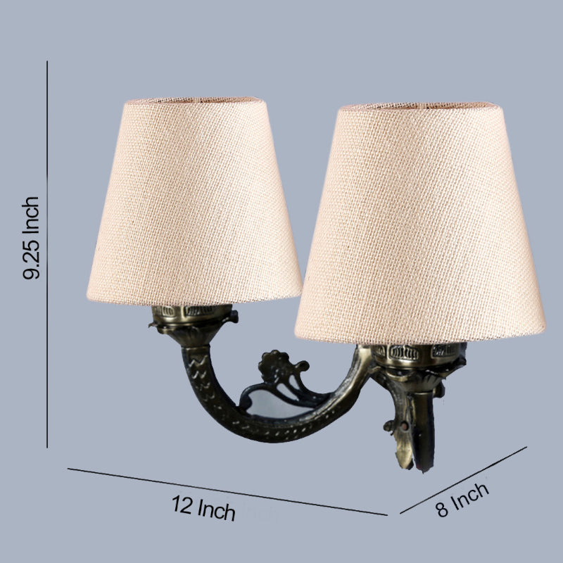 Wall Lamp - Vintage Conical Duo Wall Lamp - White