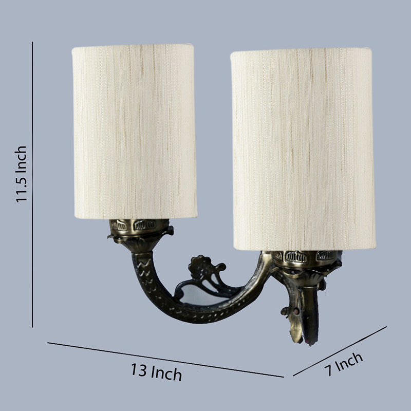 Wall Lamp - Vintage Cylindrical Duo Wall Lamp - Off White