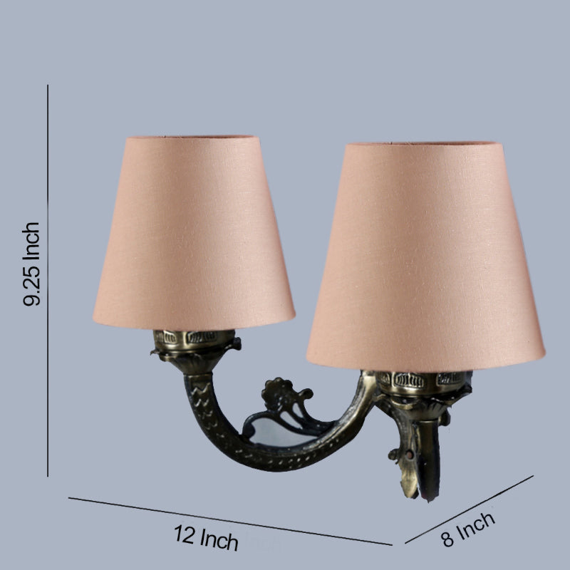 Wall Lamp - Vintage Conical Duo Wall Lamp - Grey