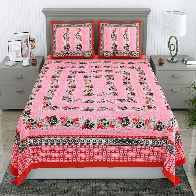 Buy Thiva Floral Bedsheet - Pink Bedsheets from Vaaree