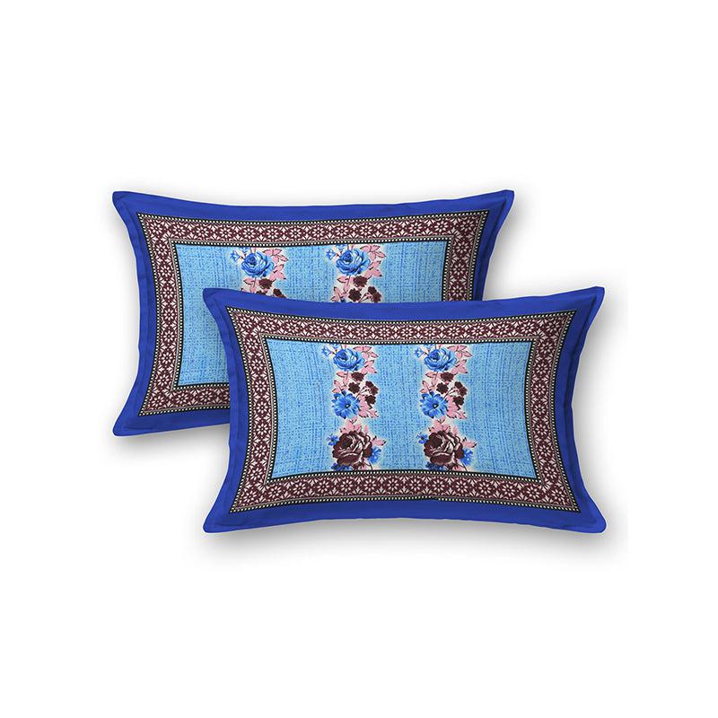 Buy Thiva Floral Bedsheet - Blue Bedsheets from Vaaree