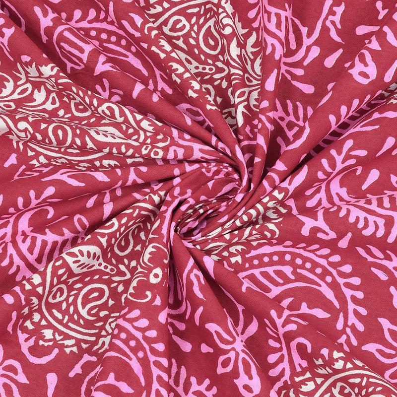 Buy Nimisha Floral Bedsheet - Red Bedsheets from Vaaree