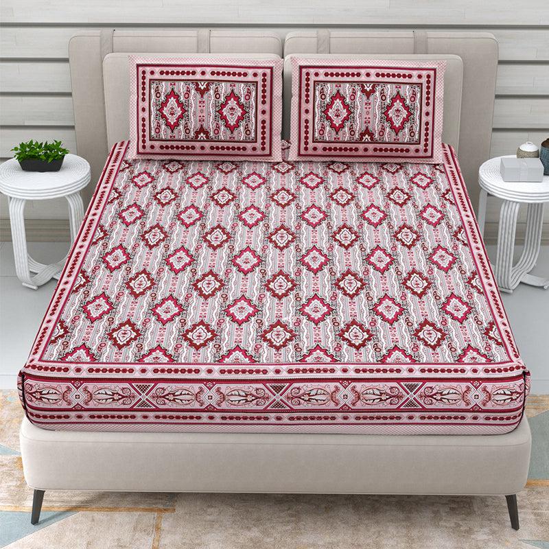 Buy Mirani Ethnic Bedsheet - Red Bedsheets from Vaaree