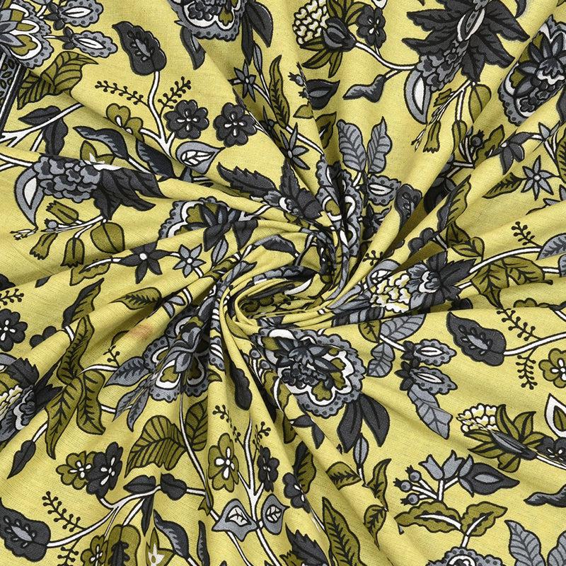 Buy Elva Floral Bedsheet - Yellow Bedsheets from Vaaree