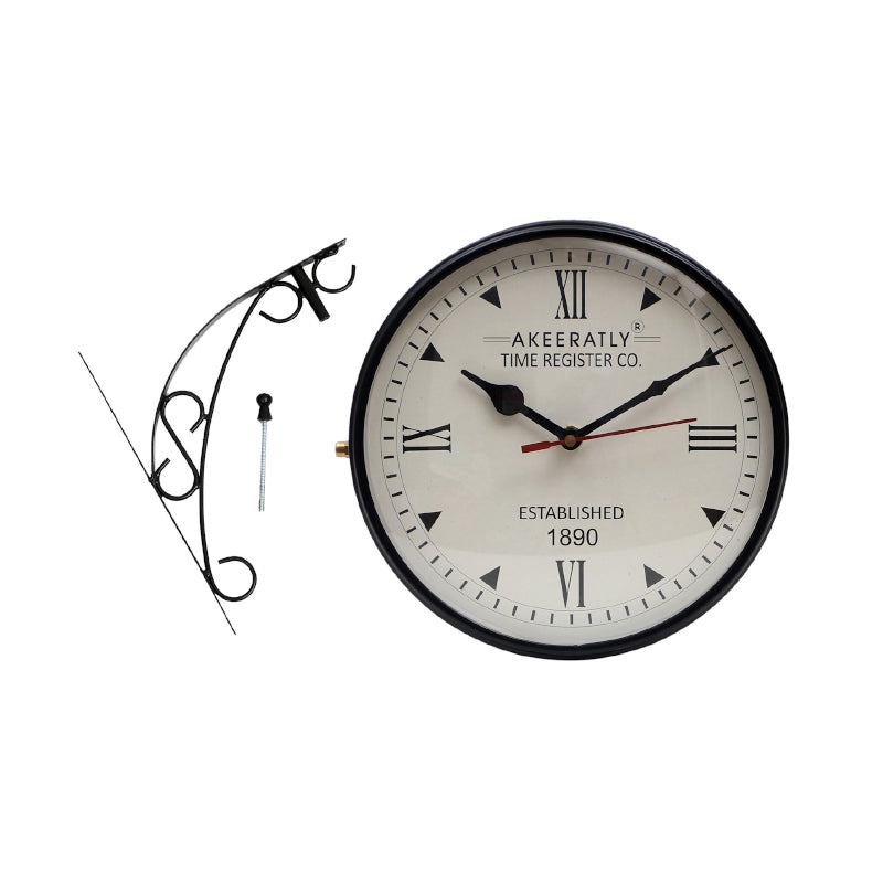 Wall Clock - Rija Double Sided Wall Clock - Black