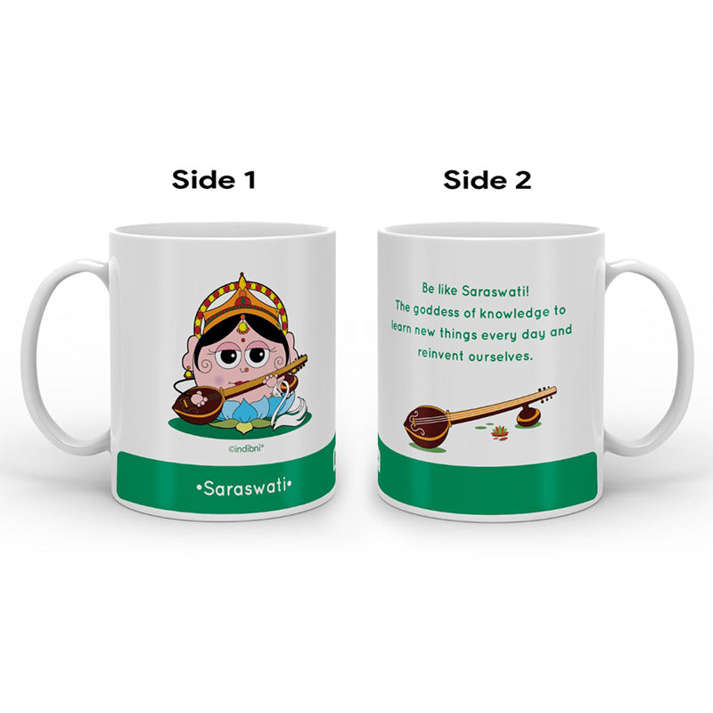 Buy Whimsy Cute Saraswati Mug - 300 ML Mug from Vaaree