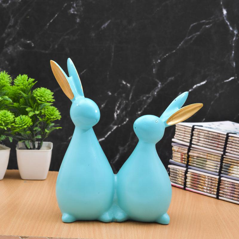 Buy Quirk Bunny Showpiece - Blue Showpieces from Vaaree