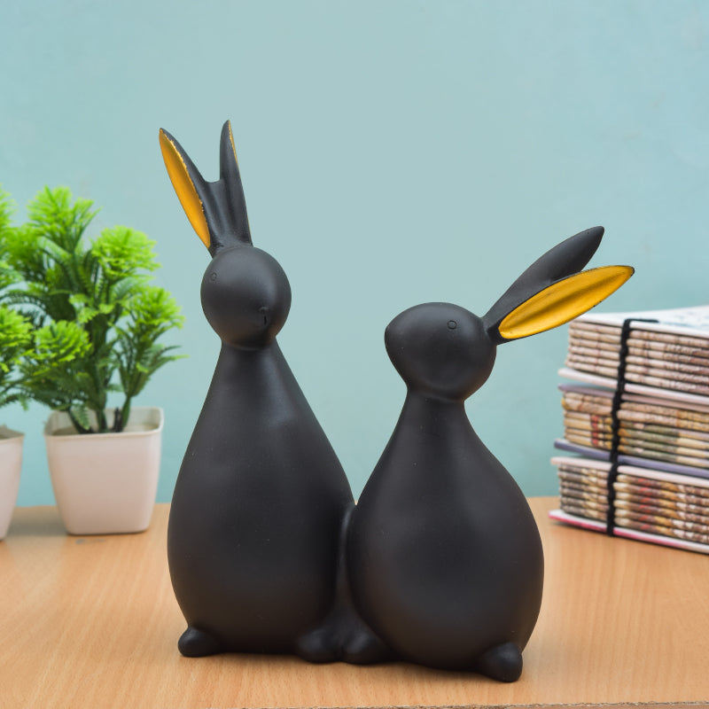 Buy Quirk Bunny Showpiece - Black Showpieces from Vaaree