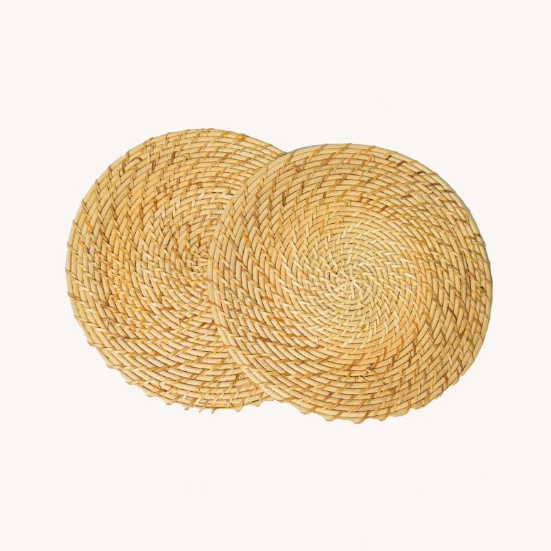 Buy Vrita Rattan Trivet - Set Of Two Hot Mats from Vaaree