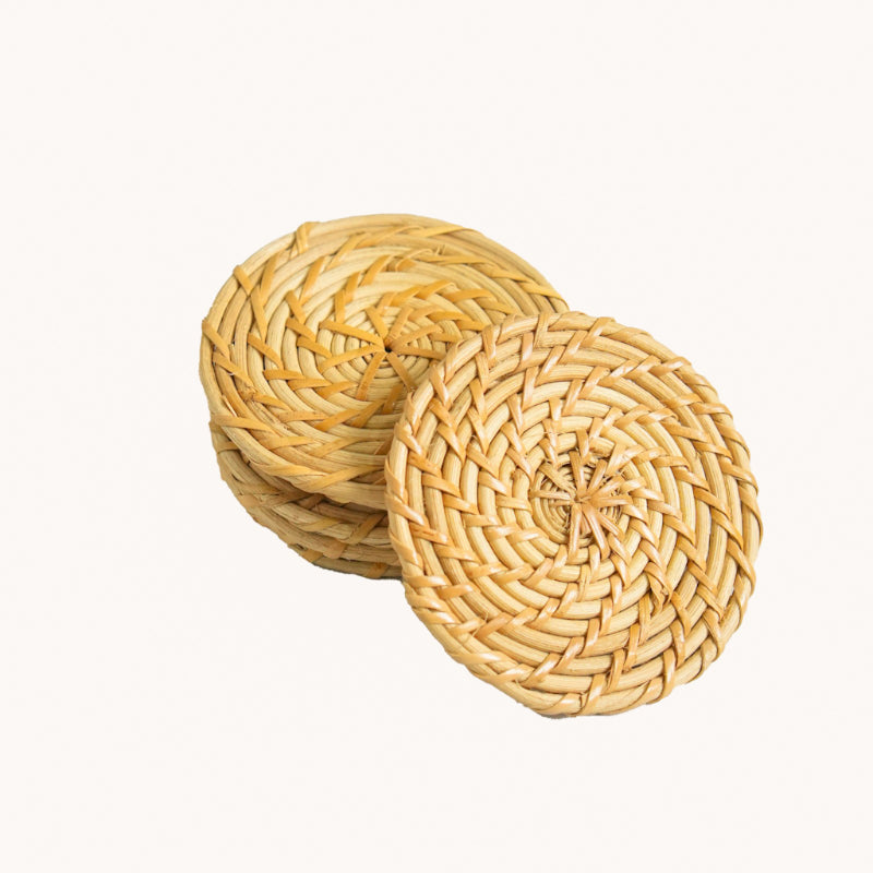 Coaster - Vrita Rattan Coaster - Set Of Six