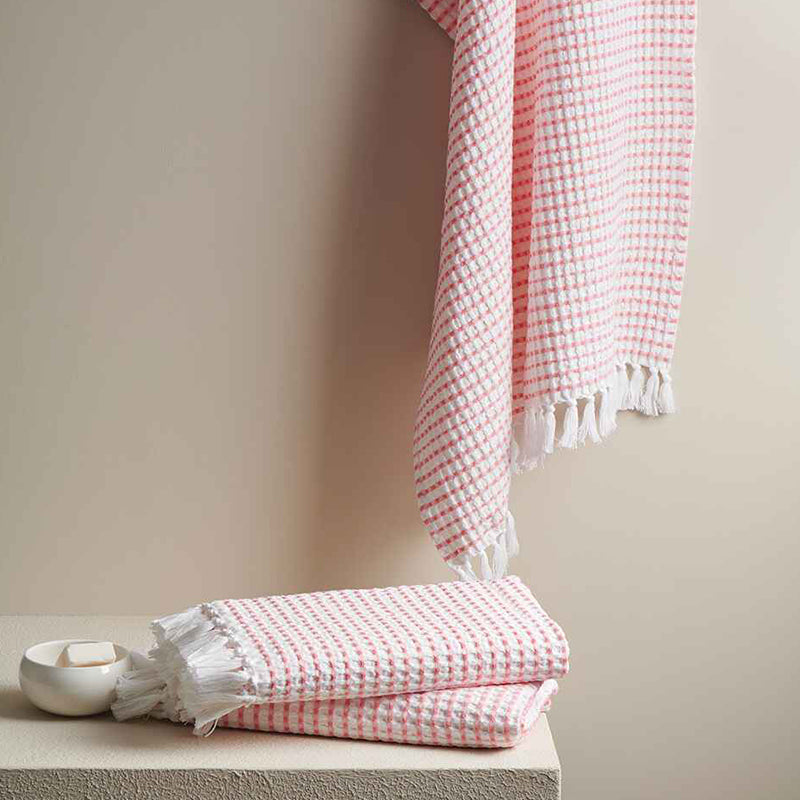 Buy Resho Waffle Towel Combo (Pink) - Four Piece Set Towel Sets from Vaaree