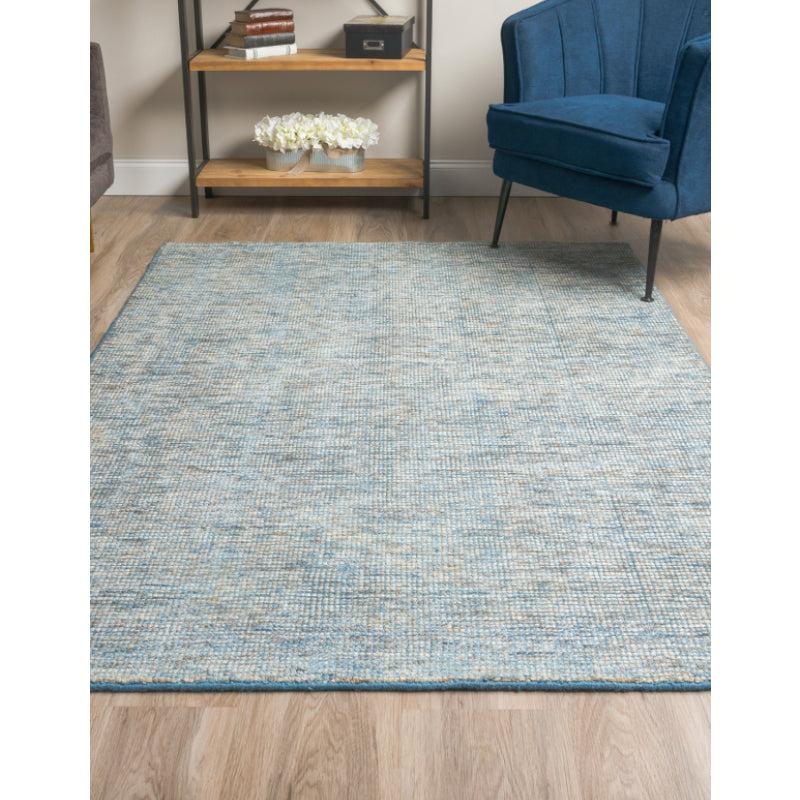 Buy Thread Tale Hand Woven Rug - Denim Blue Rugs from Vaaree