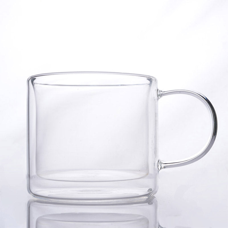 Mug & Tea Cup - Mistiya Double Wall Glass Cup (280 ML) - Set Of Four