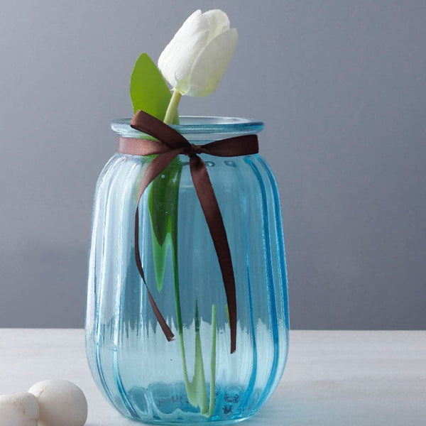 Buy Old Window Glass Vase - Blue at Vaaree online | Beautiful Vase to choose from