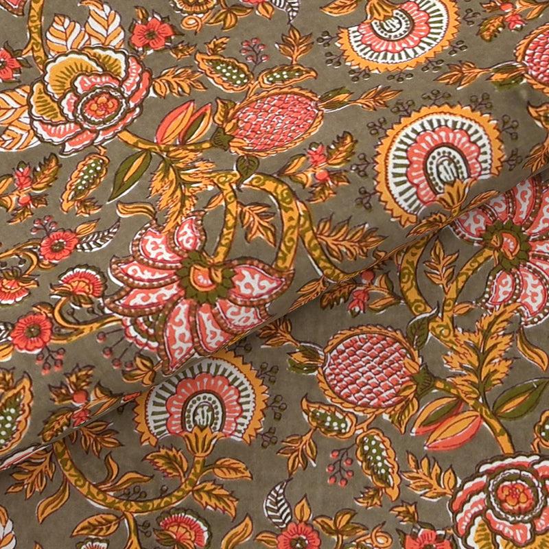 Buy Baxter Floral Bedsheet - Brown Bedsheets from Vaaree