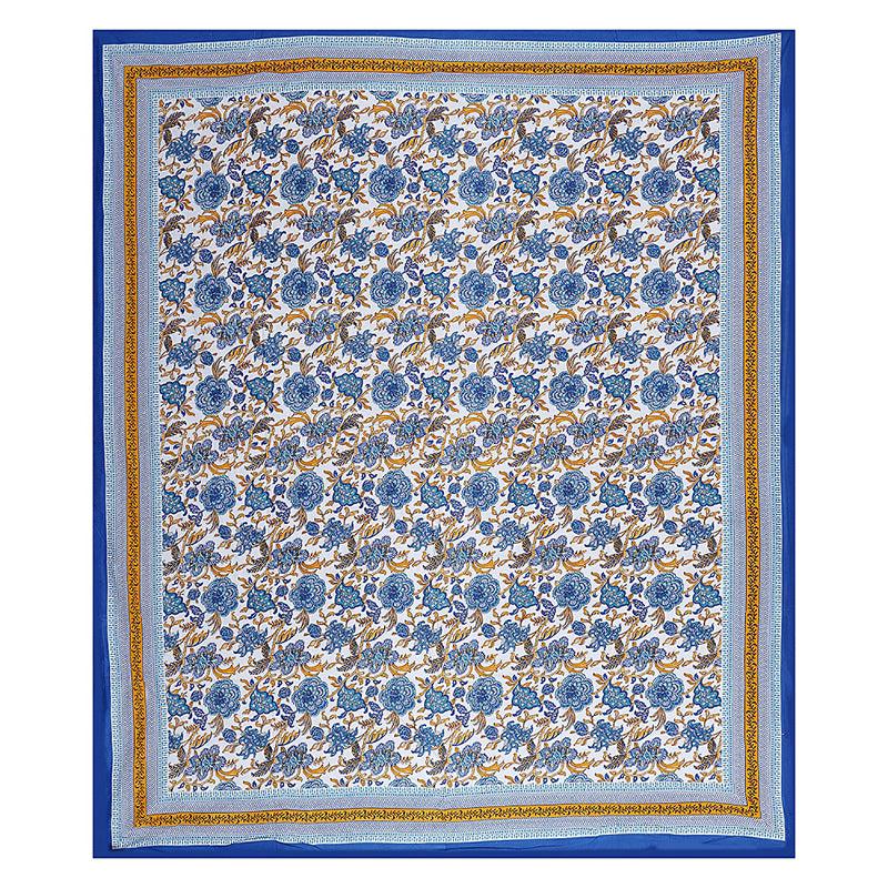 Buy Shira Floral Bedsheet - Blue Bedsheets from Vaaree