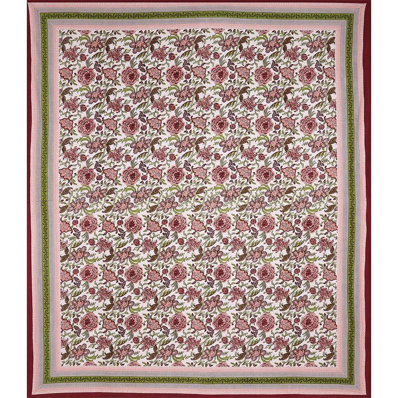 Buy Shira Floral Bedsheet - Red & Brown Bedsheets from Vaaree