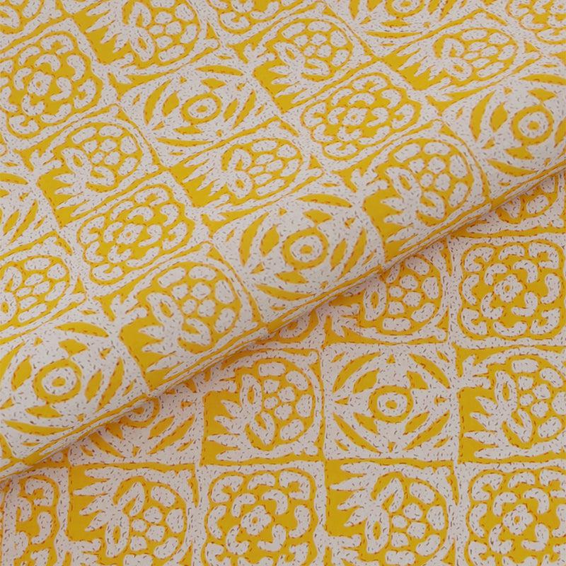 Buy Gulshan Printed Bedsheet - Yellow Bedsheets from Vaaree