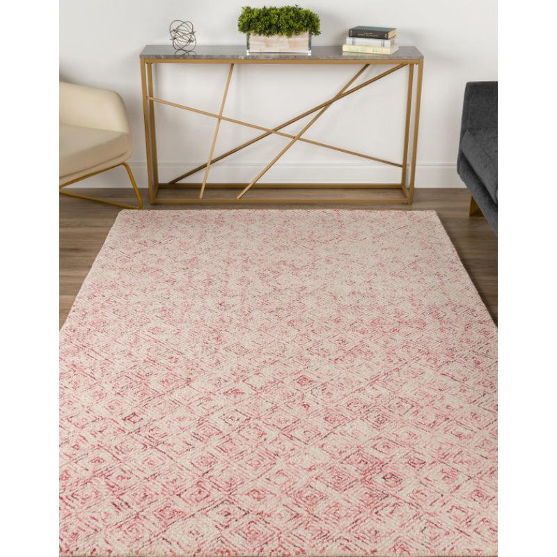 Buy Timeless Textures Hand Tufted Rug - Pink & White Rugs from Vaaree