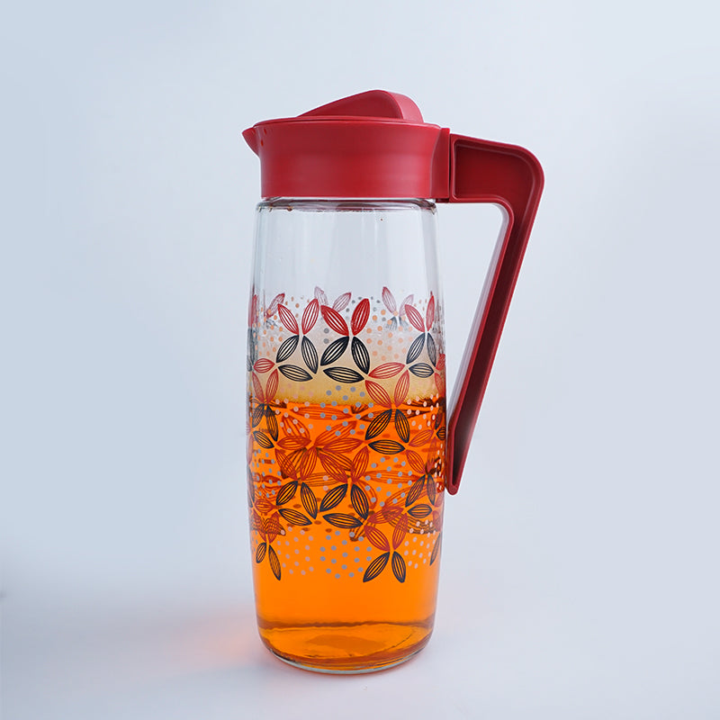 Jug - Tirava Flora Jug With Red Lid - 1600 ML