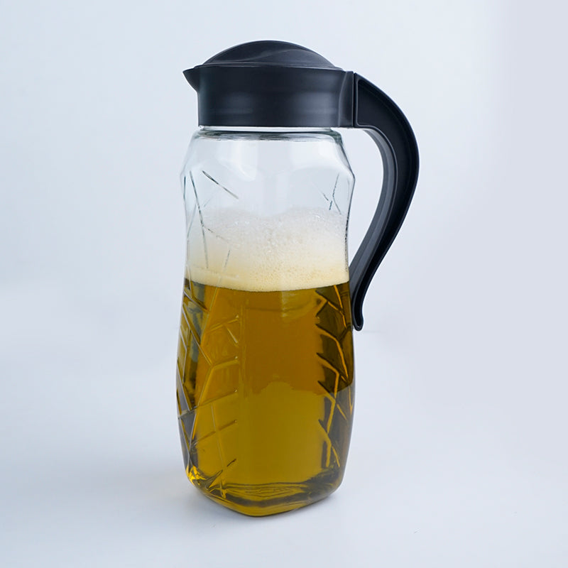 Jug - Domana Sema Transparent Jug With Black Lid - 1600 ML