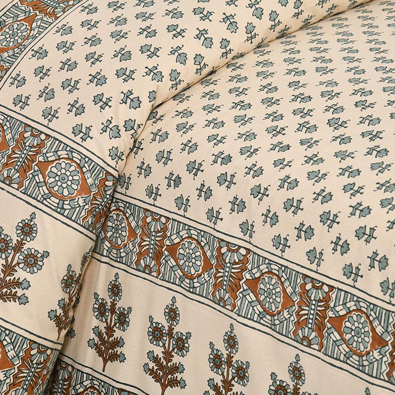 Buy Koleen Printed Bedsheet - Beige Bedsheets from Vaaree