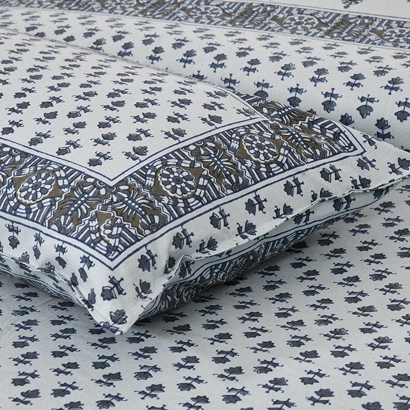 Buy Koleen Printed Bedsheet - Blue Bedsheets from Vaaree