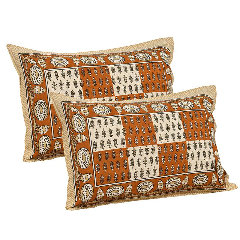 Buy Kumuda Printed Bedsheet - Brown Bedsheets from Vaaree