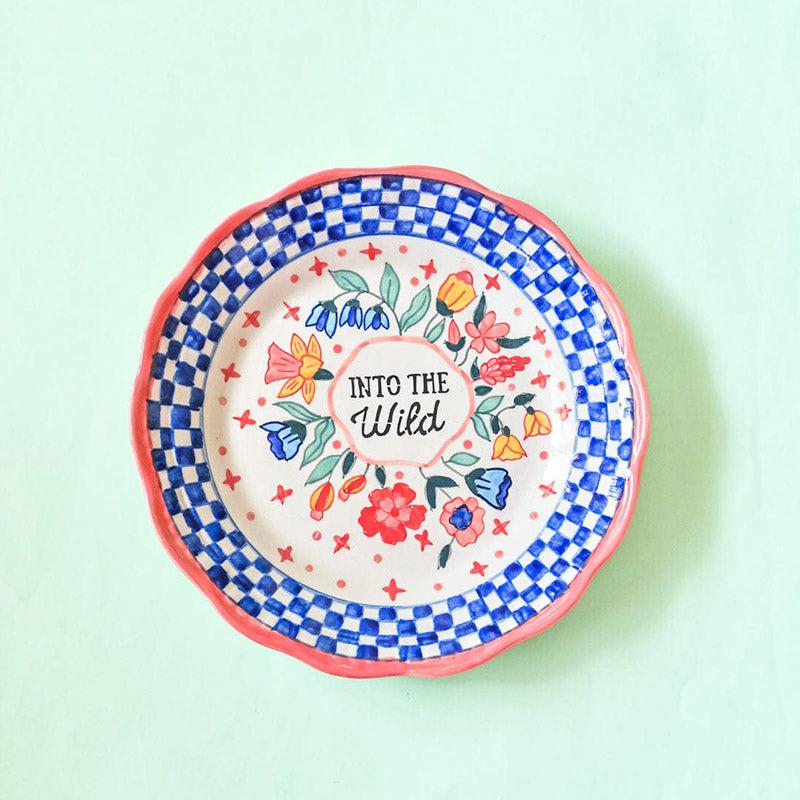 Buy Into The Wild Bloom Handpainted Wall Plate Wall Plates from Vaaree