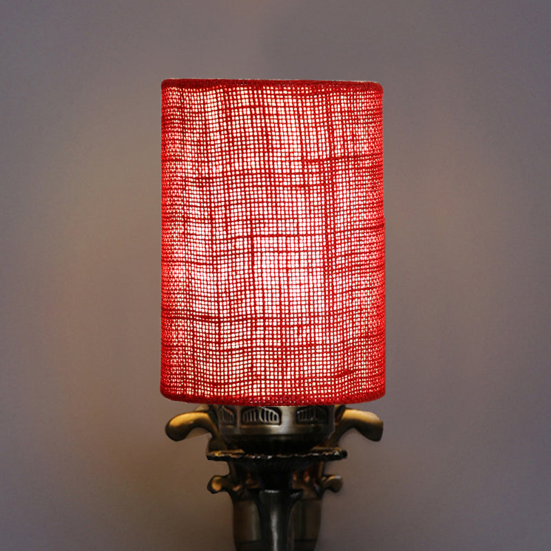 Wall Lamp - Vista Edrel Cylindrical Wall Lamp - Maroon