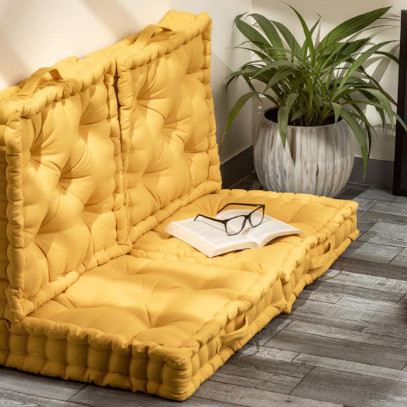 Buy Marlon Floor Cushion - Mustard Yellow Floor Cushions from Vaaree