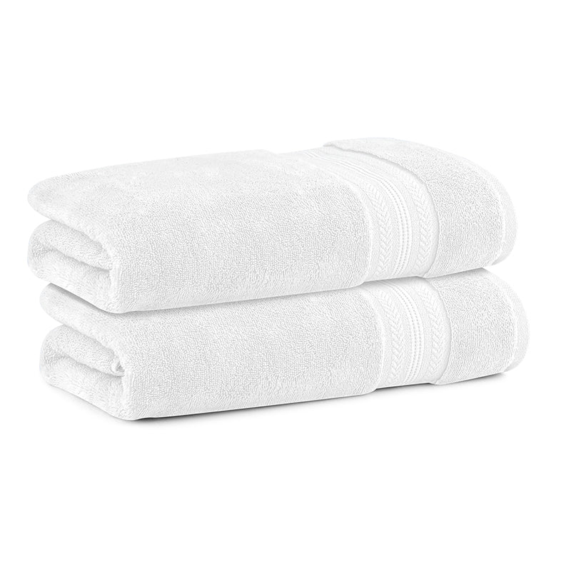 Buy Reign Bath Towel (White) - Set Of Two Bath Towels from Vaaree