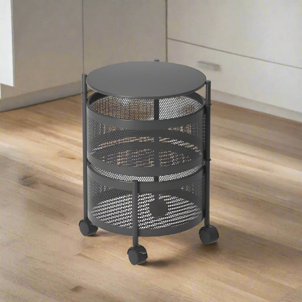 Meso Double Layer Storage Rack With Wheels