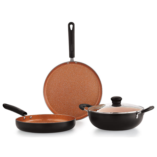 Buy Nirlon Copper Cookware - Four Piece Set Cookware Sets from Vaaree