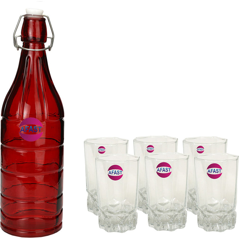 Buy Risa 1000 ML Water Bottle With 300 ML Glass - Seven Piece Set Jug from Vaaree