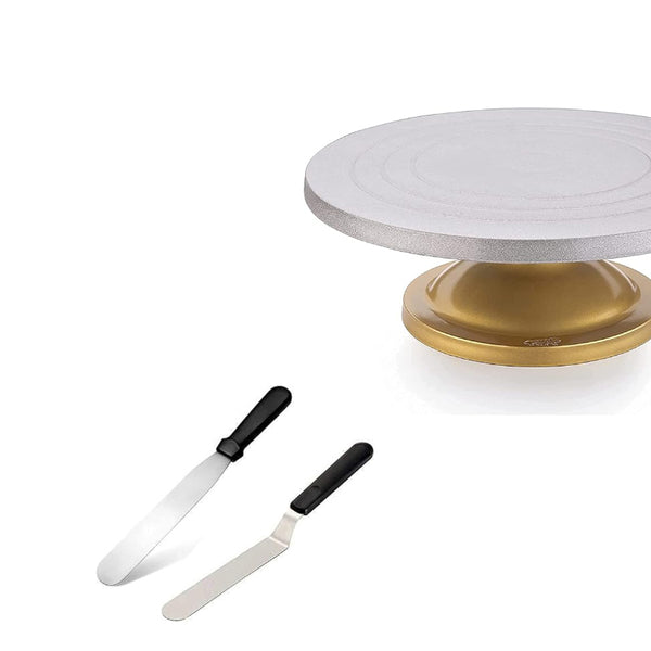 Milono Cake Stand With Knives - Two Piece Set