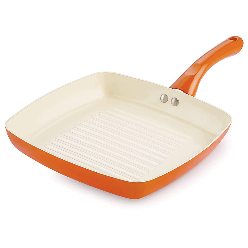 Buy Nirlon Orange Grill Pan - 1500 ML/9 Inches Grill Pan from Vaaree