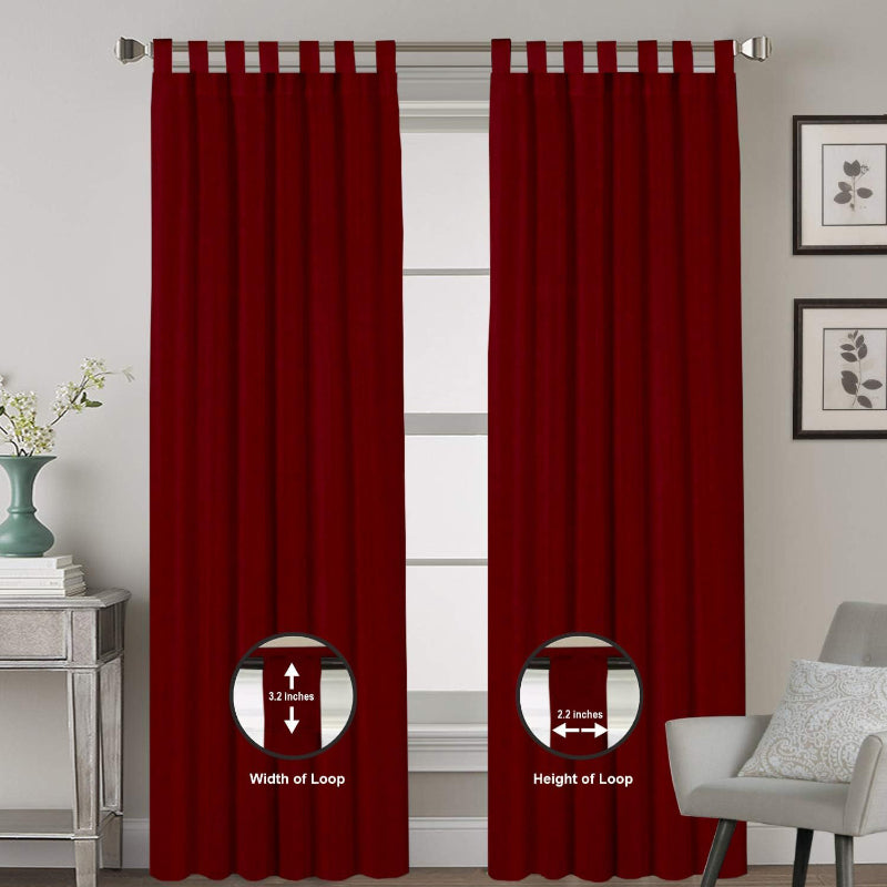 Buy Esme Triple Pinch Pleat Short Width Curtain - Burgundy Curtains from Vaaree