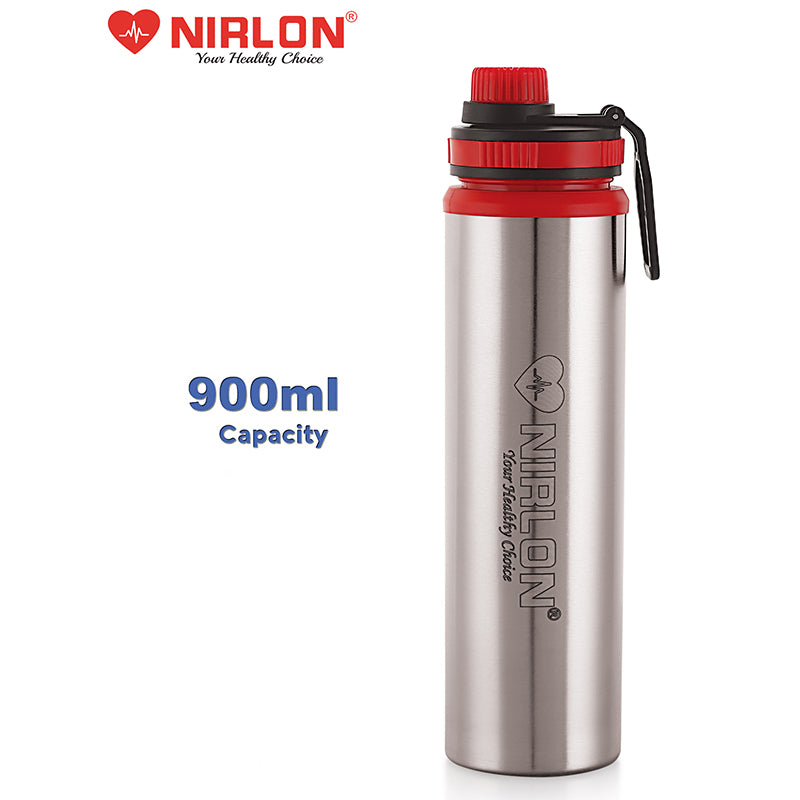 Buy Solene Stainless Steel Water Bottle (Red) - 900 ML Bottle from Vaaree