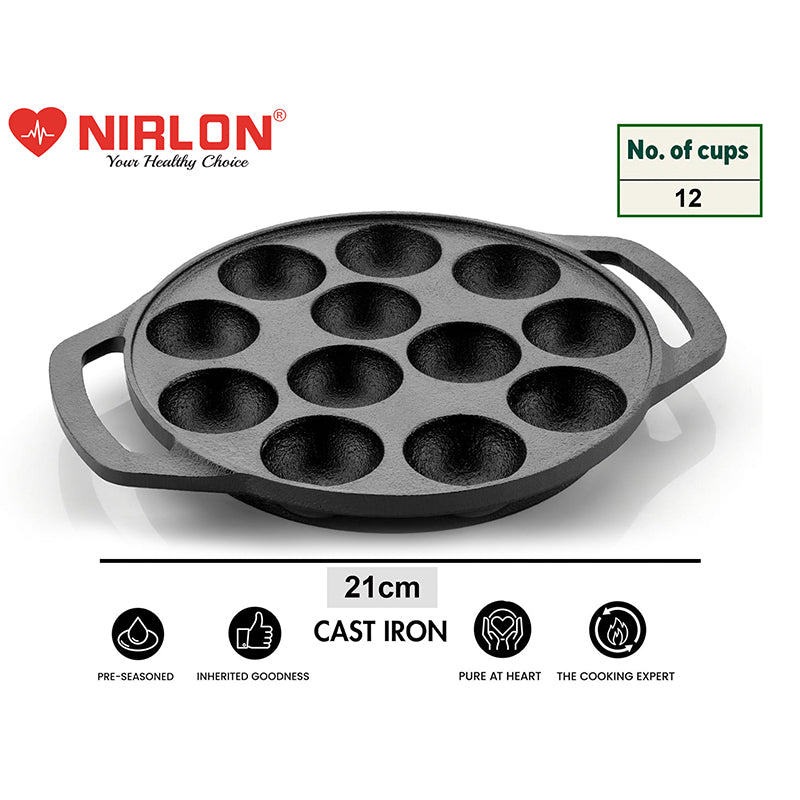 Buy Nirlon Cast Iron Paniyaram Pan Paniyaram & Appam Pan from Vaaree