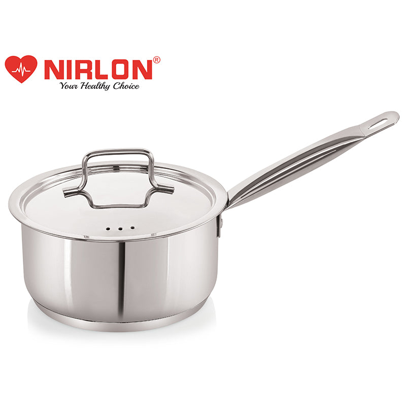 Buy Nirlon Steel Saucepan With Lid - 2300 ML/7 Inches Saucepan from Vaaree