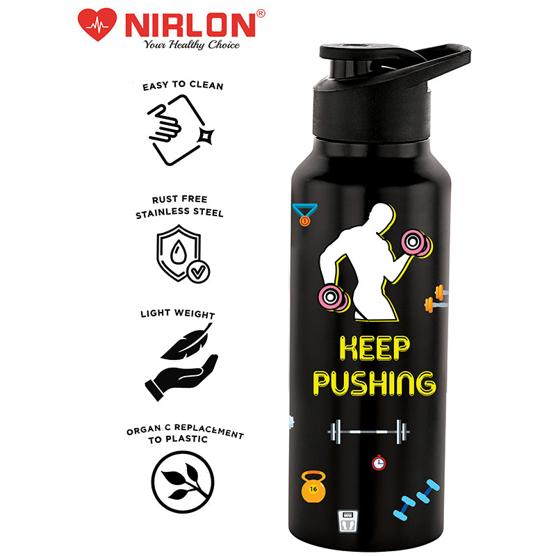 Buy Keep Pushing Water Bottle - 750 ML Bottle from Vaaree