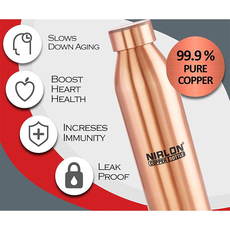 Buy Trivana Copper Water Bottle - 950 ML Bottle from Vaaree