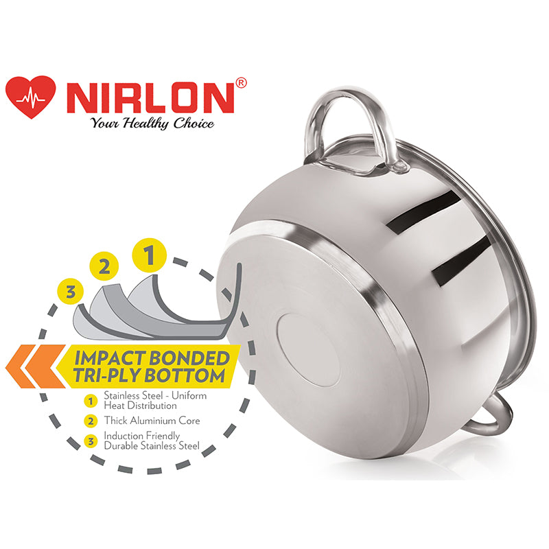 Buy Nirlon Cooking Pot With Lid - 4000 ML/8 Inches Cooking Pot from Vaaree